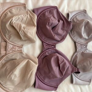 Vanity Fair Women's Bras - Cream, Purple, Gray $10 each all 3 for 25.